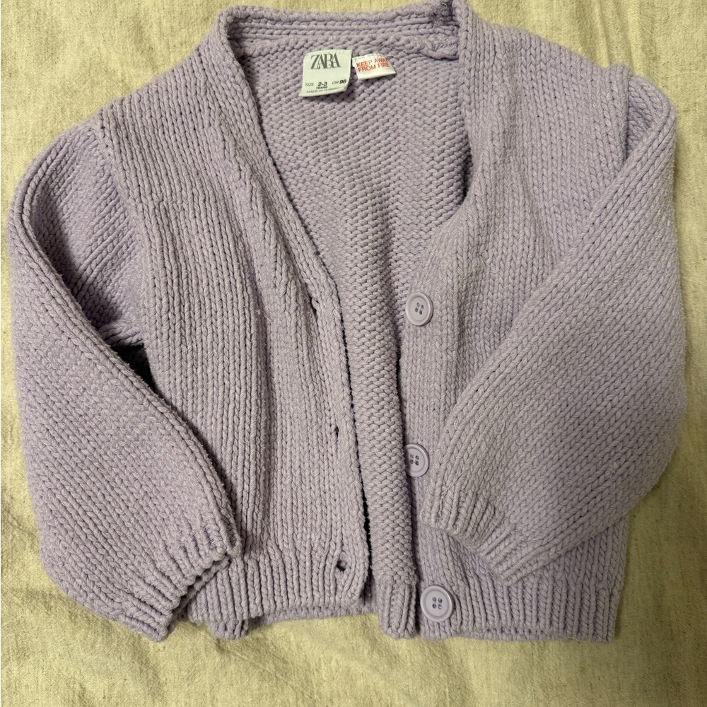 Zara girls Lavender Cardigan